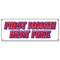 Signmission FIRST MONTH RENT FREE BANNER SIGN apartment promotion rent lease condo townhouse B-First Month Rent Free - alternate 1
